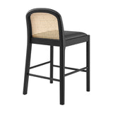 Donna PU Rattan Counter Stool - Set of 2 Casa Black 3900116-662 New Pacific Direct