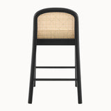 Donna PU Rattan Counter Stool - Set of 2 Casa Black 3900116-662 New Pacific Direct