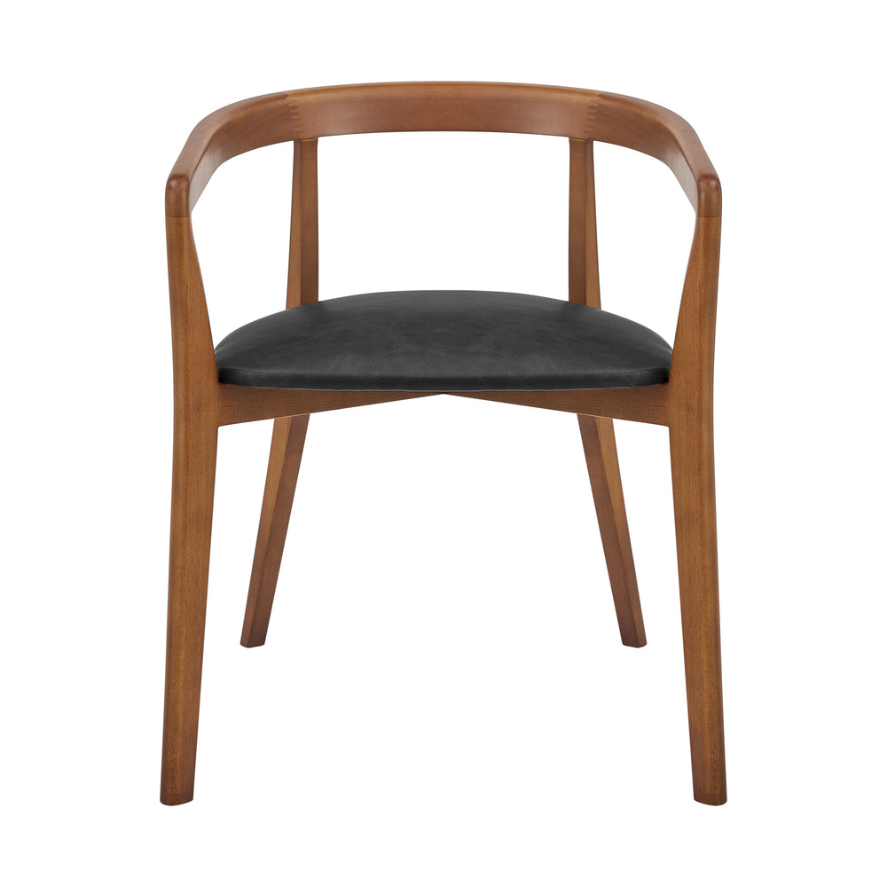 Amy PU Dining Side Arm Chair - Set of 2 Casa Black 3900118-662 New Pacific Direct