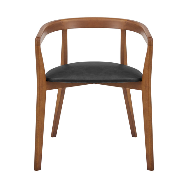 Amy PU Dining Side Arm Chair - Set of 2 Casa Black 3900118-662 New Pacific Direct