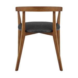 Amy PU Dining Side Arm Chair - Set of 2 Casa Black 3900118-662 New Pacific Direct