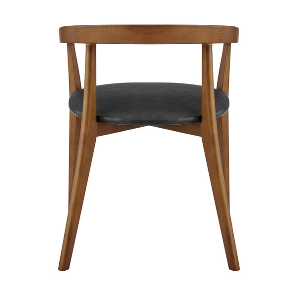 Amy PU Dining Side Arm Chair - Set of 2 Casa Black 3900118-662 New Pacific Direct