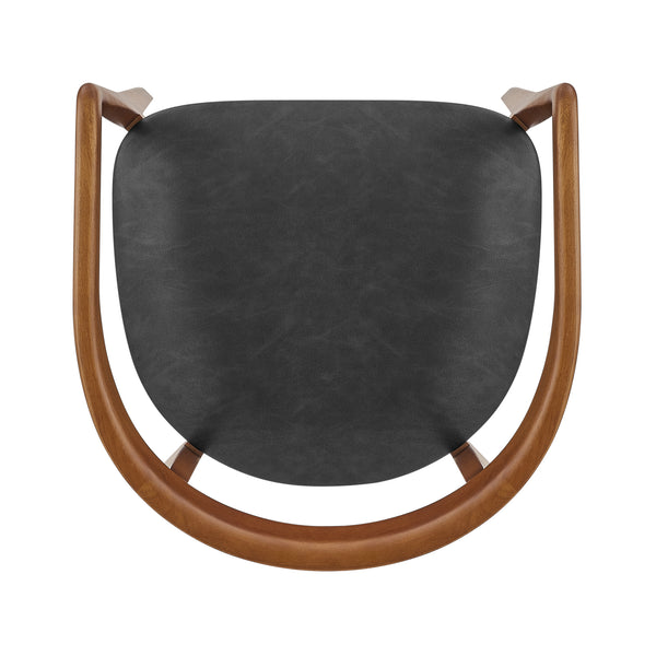 Amy PU Dining Side Arm Chair - Set of 2 Casa Black 3900118-662 New Pacific Direct