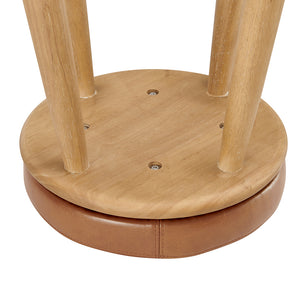 New Pacific Direct Deandre Pu Backless Swivel Counter Stool Borneo Chocolate, Brown , Plywood 3900119-601-npd