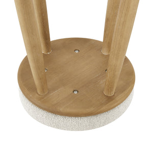 New Pacific Direct Deandre Fabric Backless Swivel Counter Stool Palladian Beige, Beige 100% Polyester (Recycled), Plywood 3900120-613-npd