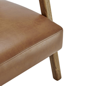 New Pacific Direct Reiner Pu Accent Arm Chair Borneo Chocolate, Brown , Plywood 3900121-601-npd