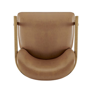 New Pacific Direct Reiner Pu Accent Arm Chair Borneo Chocolate, Brown , Plywood 3900121-601-npd