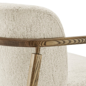 New Pacific Direct Reiner Fabric Accent Arm Chair Concord Cream, Beige 100% Polyester, Plywood 3900122-646-npd