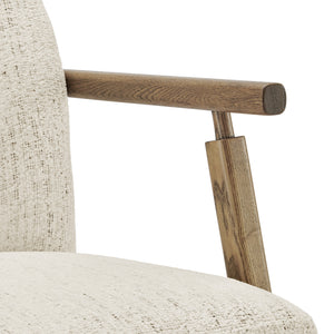 New Pacific Direct Reiner Fabric Accent Arm Chair Concord Cream, Beige 100% Polyester, Plywood 3900122-646-npd