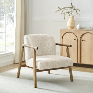 New Pacific Direct Reiner Fabric Accent Arm Chair Concord Cream, Beige 100% Polyester, Plywood 3900122-646-npd