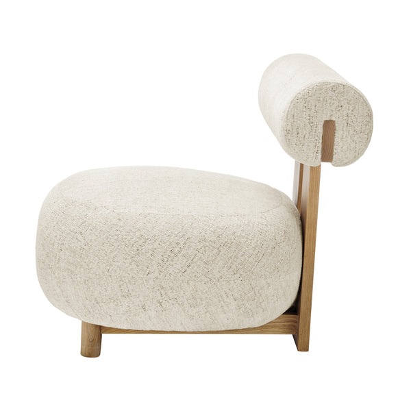 New Pacific Direct Pamela Fabric Accent Chair Concord Cream, Beige 100% Polyester, Plywood 3900123-646-npd