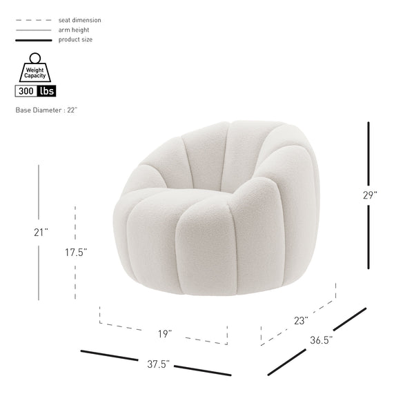 New Pacific Direct Callista Fabric Swivel Accent Chair Monroe White, White 100% Polyester (Recycled), Plywood 3900126-688-npd