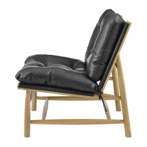 New Pacific Direct Oswald Faux Leather Accent Chair - Stylish Scandi-inspired Design With Plush Comfort And Support Casa Black  3900127-662-npd