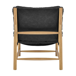 New Pacific Direct Oswald Faux Leather Accent Chair - Stylish Scandi-inspired Design With Plush Comfort And Support Casa Black  3900127-662-npd