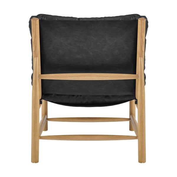 New Pacific Direct Oswald Faux Leather Accent Chair - Stylish Scandi-inspired Design With Plush Comfort And Support Casa Black  3900127-662-npd