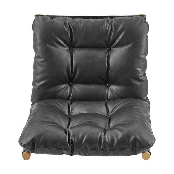 New Pacific Direct Oswald Faux Leather Accent Chair - Stylish Scandi-inspired Design With Plush Comfort And Support Casa Black  3900127-662-npd