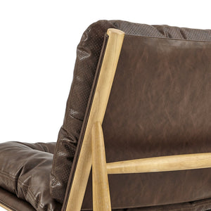 New Pacific Direct Oswald Faux Leather Accent Chair - Stylish Scandi-inspired Design With Plush Comfort And Support Casa Brown  3900127-718-npd