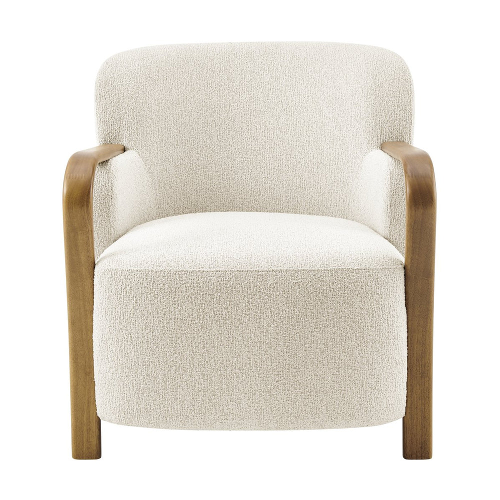New Pacific Direct Tania Luxurious Boucle Accent Arm Chair - Spacious Comfort With Elegant Nettlewood-tone Finish Palladian Beige 100% Polyester (Recycled) 3900129-613-npd
