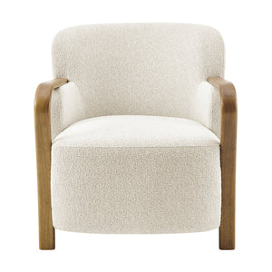 New Pacific Direct Tania Luxurious Boucle Accent Arm Chair - Spacious Comfort With Elegant Nettlewood-tone Finish Palladian Beige 100% Polyester (Recycled) 3900129-613-npd