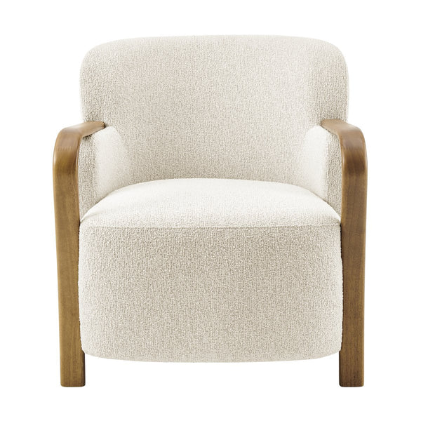 New Pacific Direct Tania Luxurious Boucle Accent Arm Chair - Spacious Comfort With Elegant Nettlewood-tone Finish Palladian Beige 100% Polyester (Recycled) 3900129-613-npd