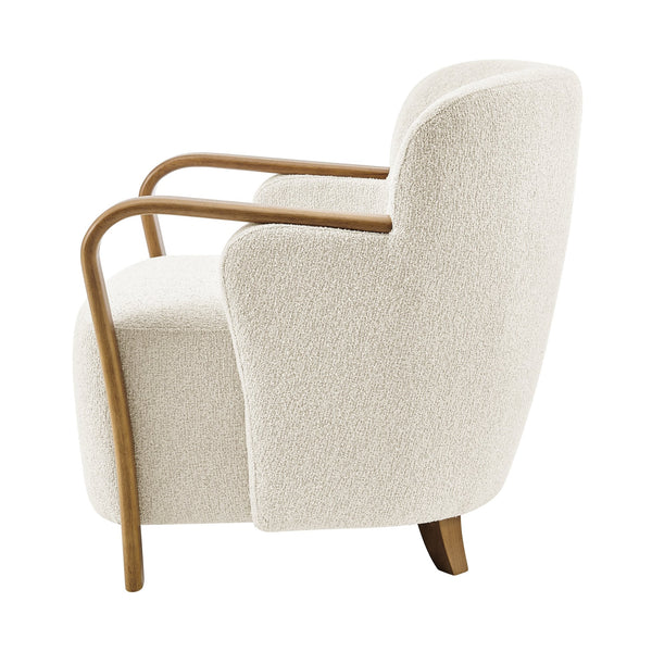 New Pacific Direct Tania Luxurious Boucle Accent Arm Chair - Spacious Comfort With Elegant Nettlewood-tone Finish Palladian Beige 100% Polyester (Recycled) 3900129-613-npd