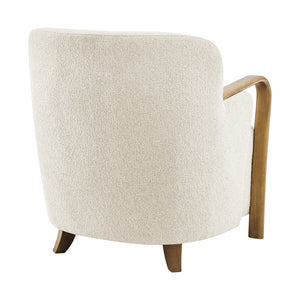 New Pacific Direct Tania Luxurious Boucle Accent Arm Chair - Spacious Comfort With Elegant Nettlewood-tone Finish Palladian Beige 100% Polyester (Recycled) 3900129-613-npd