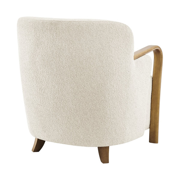 New Pacific Direct Tania Luxurious Boucle Accent Arm Chair - Spacious Comfort With Elegant Nettlewood-tone Finish Palladian Beige 100% Polyester (Recycled) 3900129-613-npd