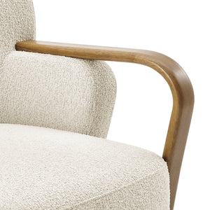 New Pacific Direct Tania Luxurious Boucle Accent Arm Chair - Spacious Comfort With Elegant Nettlewood-tone Finish Palladian Beige 100% Polyester (Recycled) 3900129-613-npd