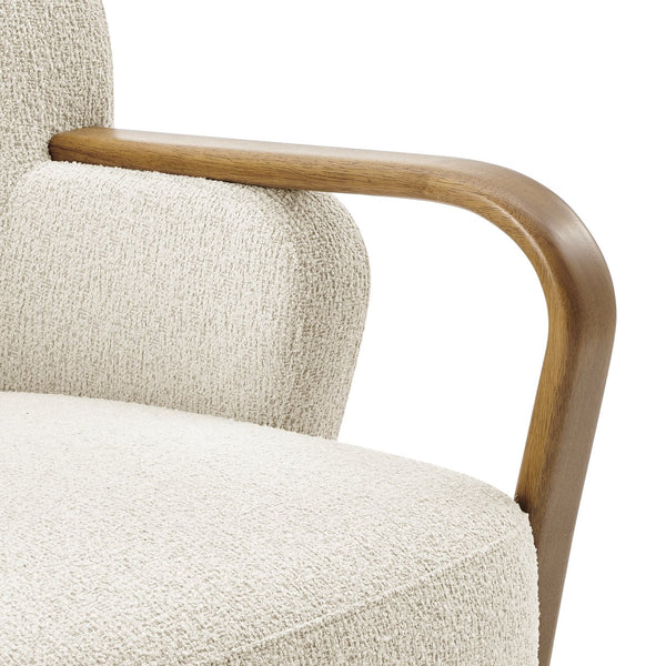 New Pacific Direct Tania Luxurious Boucle Accent Arm Chair - Spacious Comfort With Elegant Nettlewood-tone Finish Palladian Beige 100% Polyester (Recycled) 3900129-613-npd