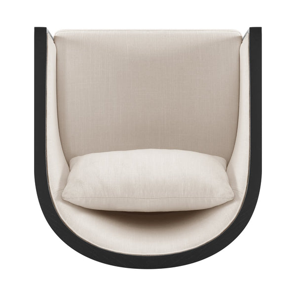 New Pacific Direct Marilyn Swivel Accent Arm Chair – Stylish Barrel-back Design With Rattan Frame And Cozy Upholstery Shortbread,Natural 100% Polyester 3900130-bl-npd