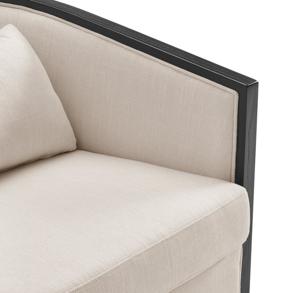 New Pacific Direct Marilyn Swivel Accent Arm Chair – Stylish Barrel-back Design With Rattan Frame And Cozy Upholstery Shortbread,Natural 100% Polyester 3900130-bl-npd