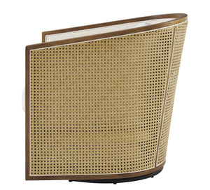 New Pacific Direct Marilyn Swivel Accent Arm Chair – Stylish Barrel-back Design With Rattan Frame And Cozy Upholstery Shortbread,Natural 100% Polyester 3900130-n-npd