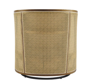 New Pacific Direct Marilyn Swivel Accent Arm Chair – Stylish Barrel-back Design With Rattan Frame And Cozy Upholstery Shortbread,Natural 100% Polyester 3900130-n-npd