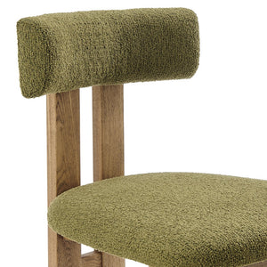 New Pacific Direct Hailey Boucle Dining Side Chair Set - Unique Craftsman-style Design With Sleek Minimalist Appeal Palladian Green 100% Polyester (Recycled) 3900131-611-npd