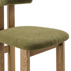 New Pacific Direct Hailey Boucle Dining Side Chair Set - Unique Craftsman-style Design With Sleek Minimalist Appeal Palladian Green 100% Polyester (Recycled) 3900131-611-npd