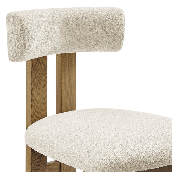 New Pacific Direct Hailey Boucle Dining Side Chair Set - Unique Craftsman-style Design With Sleek Minimalist Appeal Palladian Beige 100% Polyester (Recycled) 3900131-613-npd