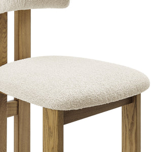 New Pacific Direct Hailey Boucle Dining Side Chair Set - Unique Craftsman-style Design With Sleek Minimalist Appeal Palladian Beige 100% Polyester (Recycled) 3900131-613-npd