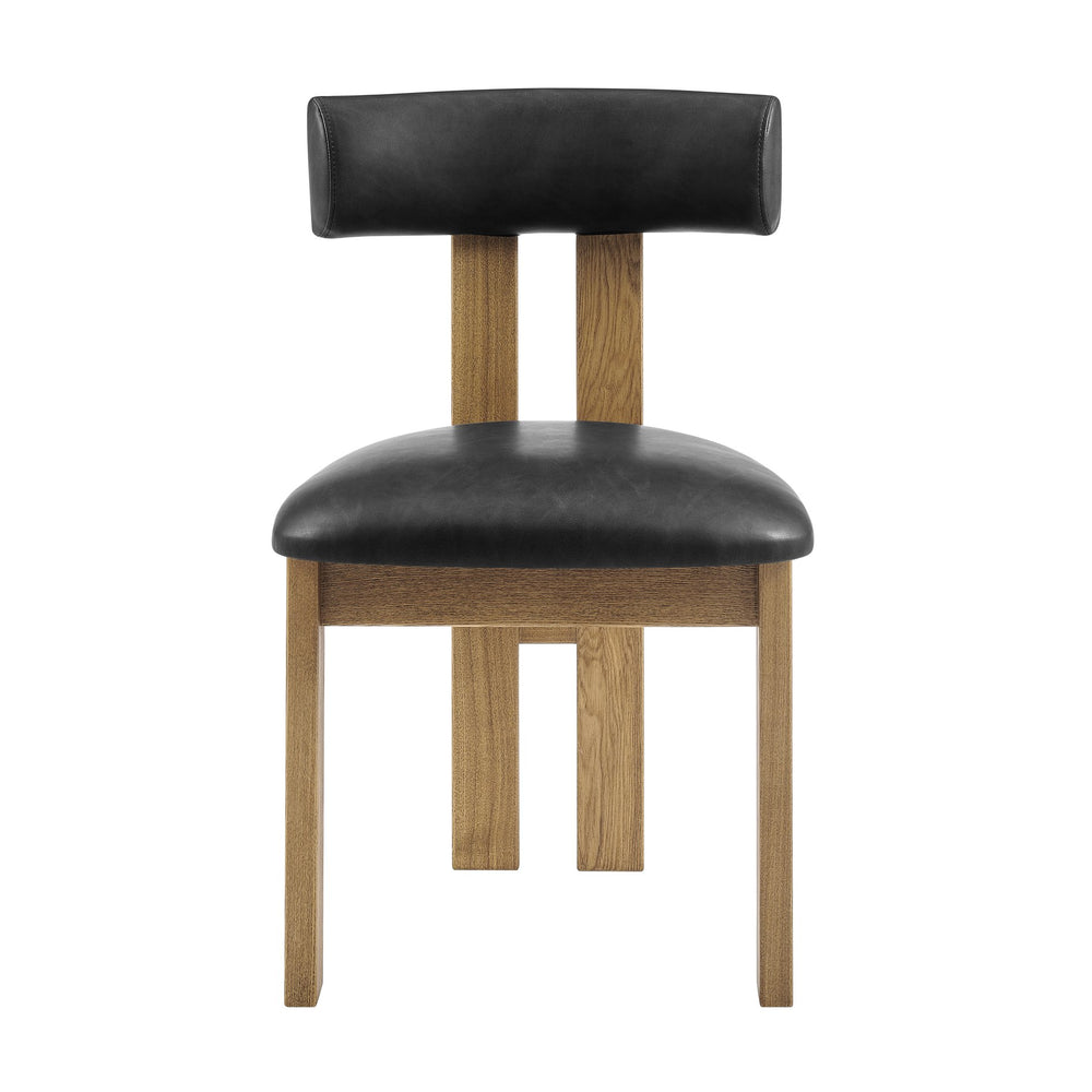 New Pacific Direct Hailey Faux Leather Dining Side Chair Set Of 2 - Sleek, Modern Design In Casa Black, Beige, Green Casa Black  3900132-662-npd