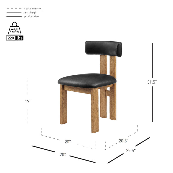 New Pacific Direct Hailey Faux Leather Dining Side Chair Set Of 2 - Sleek, Modern Design In Casa Black, Beige, Green Casa Black  3900132-662-npd