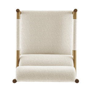 New Pacific Direct Olsen Boucle Accent Arm Chair – Timeless Danish Design, Comfortable Seating In Chic Palladian Beige & Black Palladian Beige 100% Polyester (Recycled) 3900133-613-npd