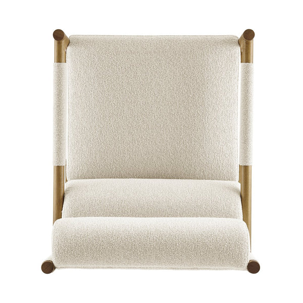 New Pacific Direct Olsen Boucle Accent Arm Chair – Timeless Danish Design, Comfortable Seating In Chic Palladian Beige & Black Palladian Beige 100% Polyester (Recycled) 3900133-613-npd