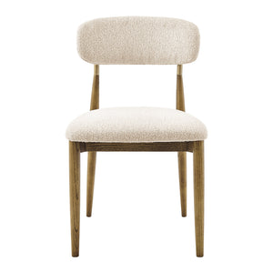 New Pacific Direct Verna Boucle Dining Side Chair Set Of 2 – Luxe Beige Fabric, Mid-century Design With Brass Accents Palladian Beige 100% Polyester (Recycled) 3900135-613-npd