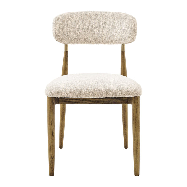New Pacific Direct Verna Boucle Dining Side Chair Set Of 2 – Luxe Beige Fabric, Mid-century Design With Brass Accents Palladian Beige 100% Polyester (Recycled) 3900135-613-npd