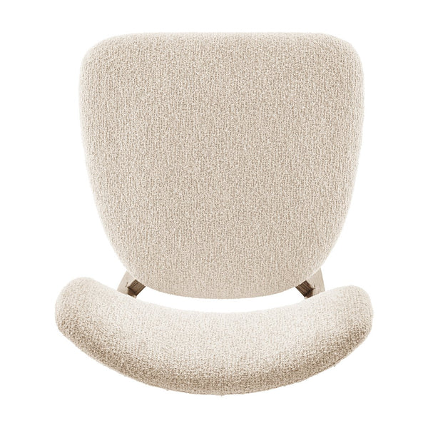 New Pacific Direct Verna Boucle Dining Side Chair Set Of 2 – Luxe Beige Fabric, Mid-century Design With Brass Accents Palladian Beige 100% Polyester (Recycled) 3900135-613-npd