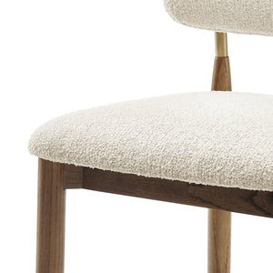 New Pacific Direct Verna Boucle Counter Stool In Palladian Beige – Chic Mid-century Design With Brass-capped Frame Palladian Beige 100% Polyester (Recycled) 3900136-613-npd