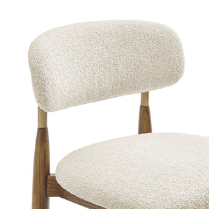 New Pacific Direct Verna Boucle Counter Stool In Palladian Beige – Chic Mid-century Design With Brass-capped Frame Palladian Beige 100% Polyester (Recycled) 3900136-613-npd