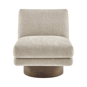 New Pacific Direct Zenda Elegant Chenille Swivel Accent Chair With Plush Comfort And Stylish Wooden Base For Living Rooms Millburry Beige 100% Polyester 3900137-706-npd