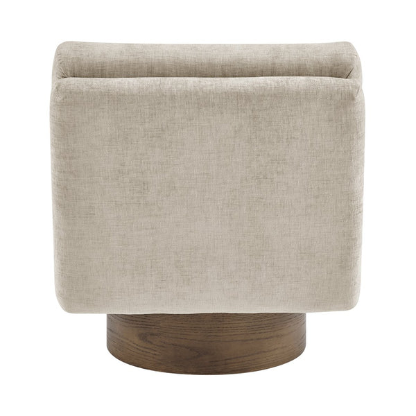 New Pacific Direct Zenda Elegant Chenille Swivel Accent Chair With Plush Comfort And Stylish Wooden Base For Living Rooms Millburry Beige 100% Polyester 3900137-706-npd