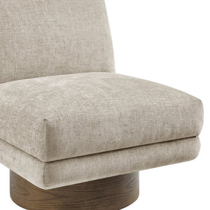 New Pacific Direct Zenda Elegant Chenille Swivel Accent Chair With Plush Comfort And Stylish Wooden Base For Living Rooms Millburry Beige 100% Polyester 3900137-706-npd