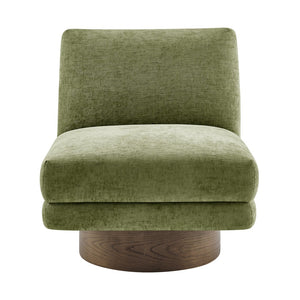 New Pacific Direct Zenda Elegant Chenille Swivel Accent Chair With Plush Comfort And Stylish Wooden Base For Living Rooms Millburry Green 100% Polyester 3900137-707-npd